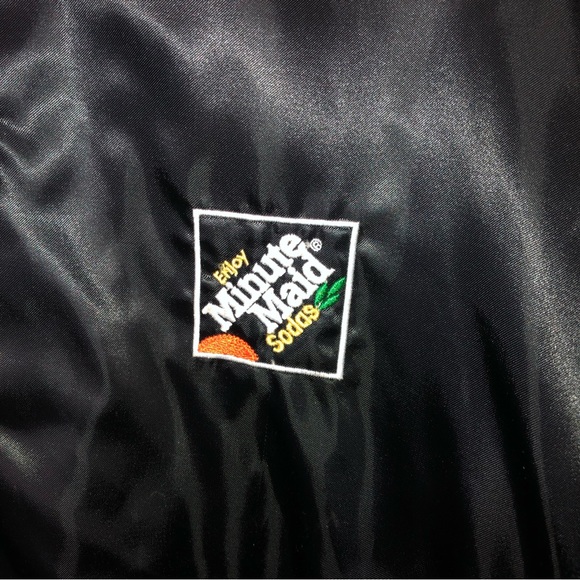 Vintage 1980s Embroidered Minute Maid Nylon Bomber Jacket - Picture 2 of 6